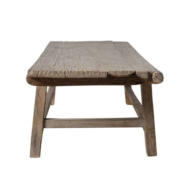 Zhuomian – Table basse avec plateau ancien en orme n°1