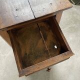 Rustic oak bedside table 1900