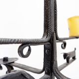 Wrought iron candle holder - France, 20th century