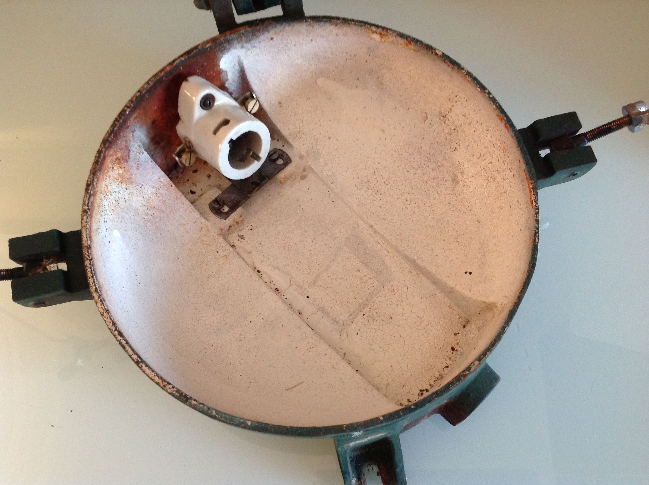 Ceiling lamp porthole cast iron industrial style / vintage 50s-60s
