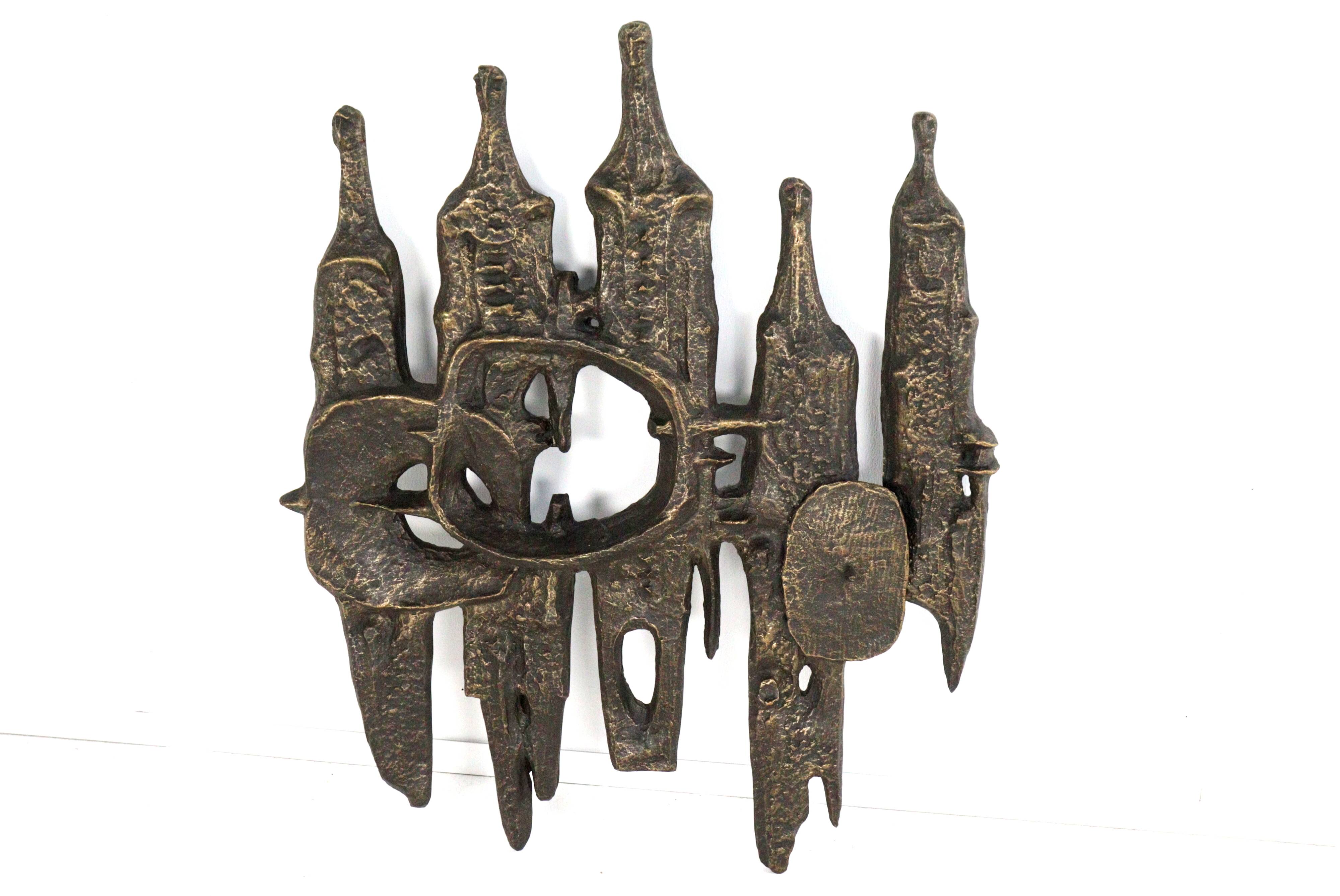 Brutalist wall sculpture - Gatekeepers