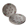 Lot de 5 assiettes creuses luneville modèle rose