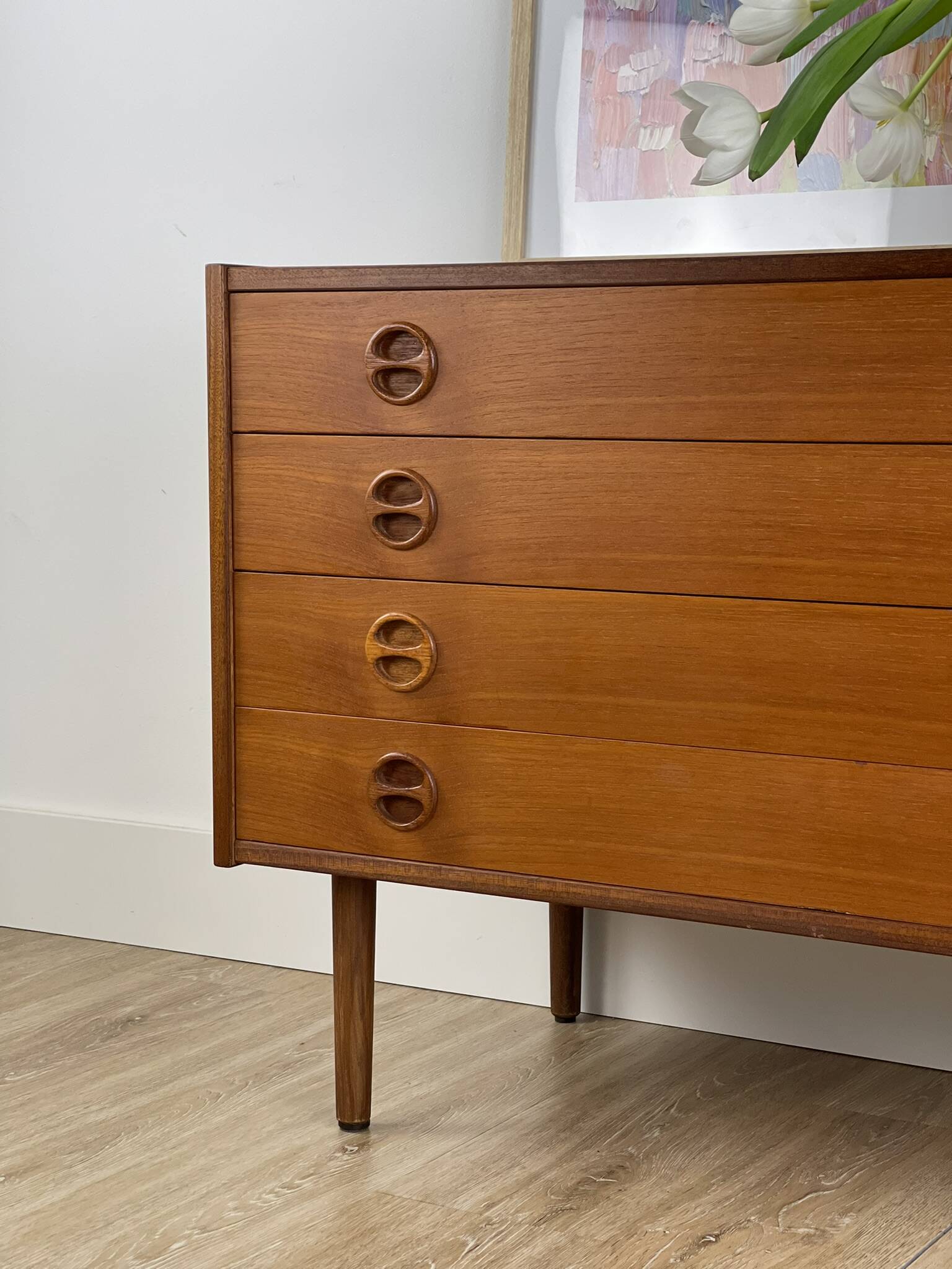 Commode scandinave en teck