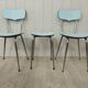 Blue formica table 2 chairs 1 mdj stool