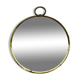 Mirror barber round strapping brass gilded