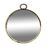 Mirror barber round strapping brass gilded