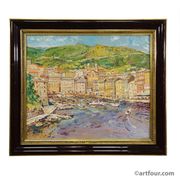 Oil painting by Alexander Michael – Bastia, Corsica, 1978
