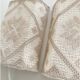 Pair swedish vintage crochete textile wall lamp, "näversom" handmade