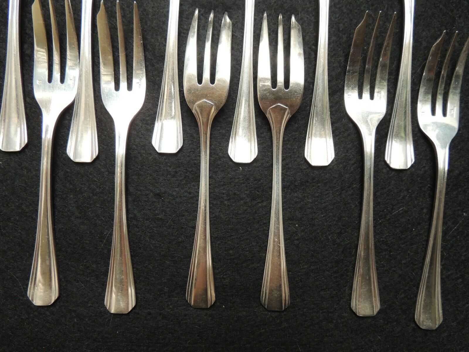 Christofle 12 cake forks model Boreal silver metal