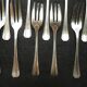 Christofle 12 cake forks model Boreal silver metal