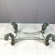 Vintage brass flower coffee table, 1970s