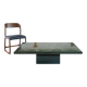 Green coffee table attributed to Jean-Claude Mahey, Roche Bobois.