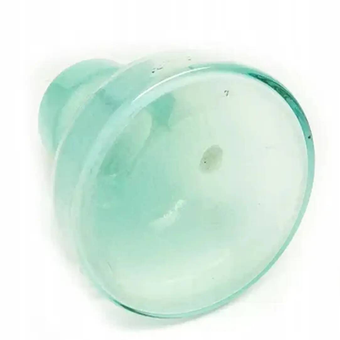 Modernist candle holder, glass, Poland, 1970s