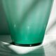 Gruppo Vittorio Milk Glas Swirl Murano Vase Mint Green / Turquoise