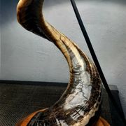 Lampe de salon brutaliste corne de Belier 1970
