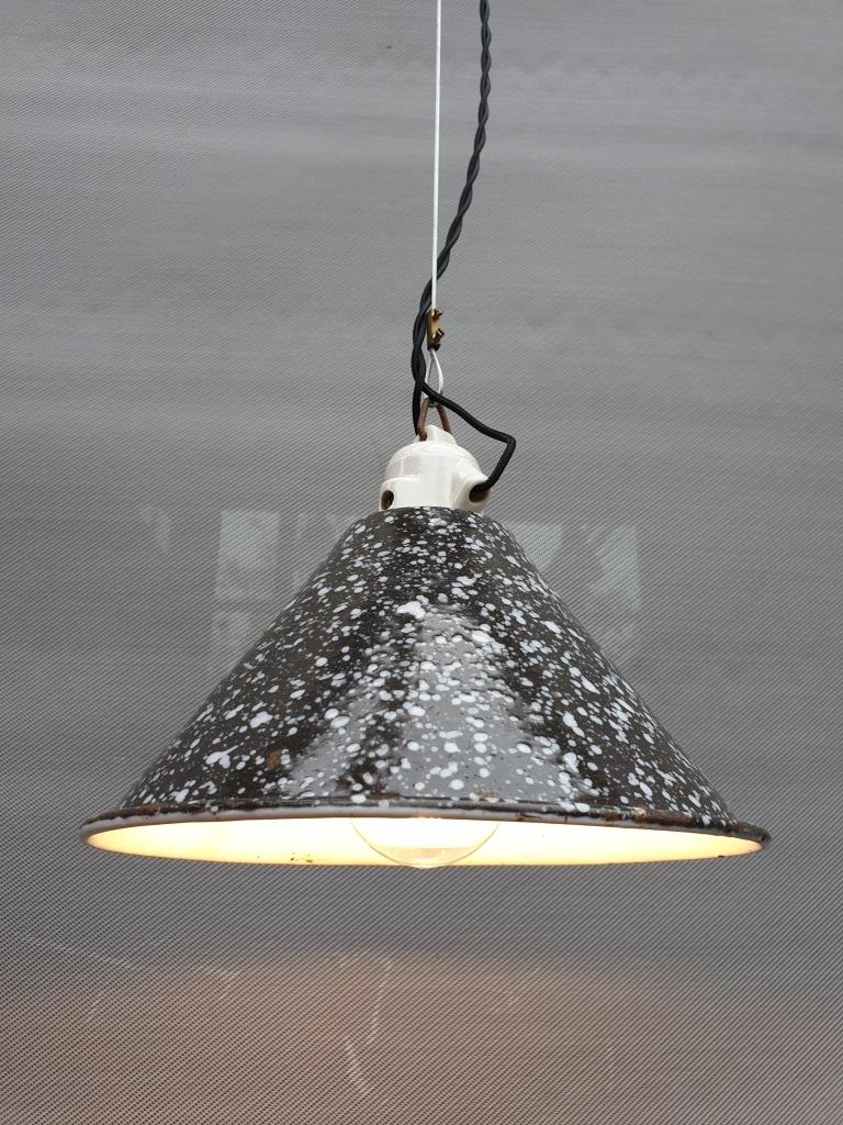 Speckled enamel conical hanging