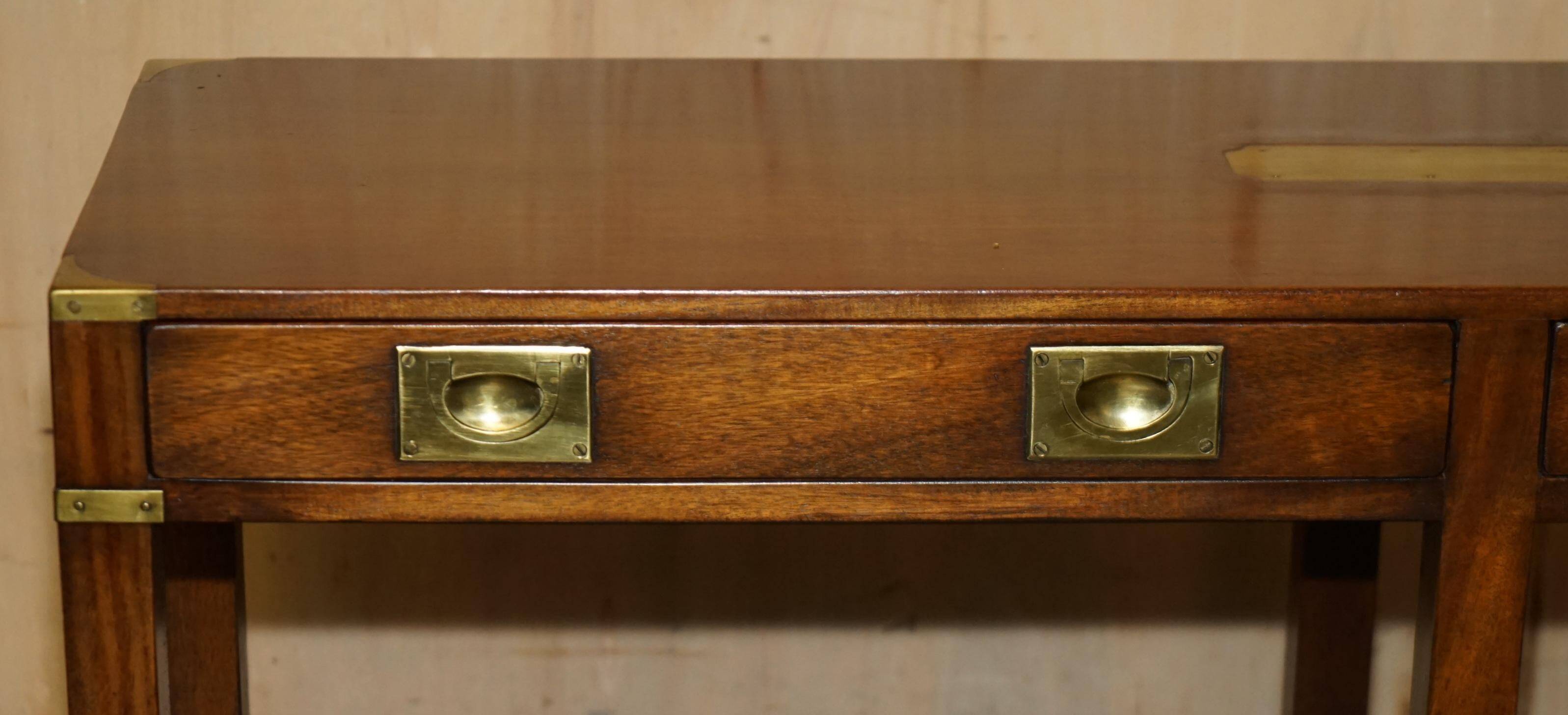 Kennedy Harrods military campaign console with two drawers