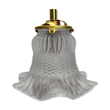 Vintage tulip walker in frosted glass
