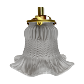 Vintage tulip walker in frosted glass