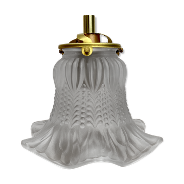 Baladeuse tulipe vintage en verre dépoli