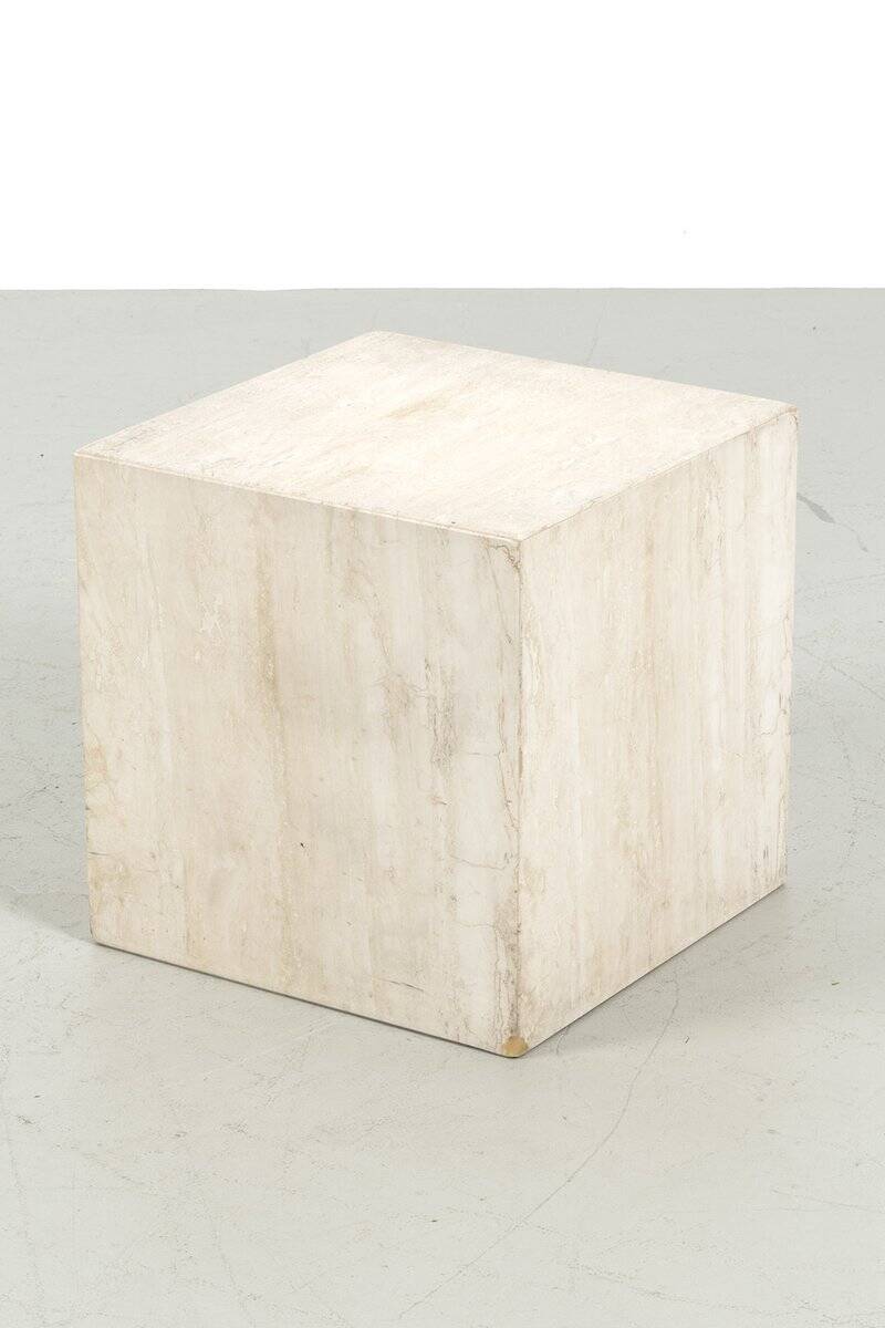 Vintage Travertine Side Table