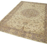 Hand-knotted turkish beige rug 192 cm x 285 cm
