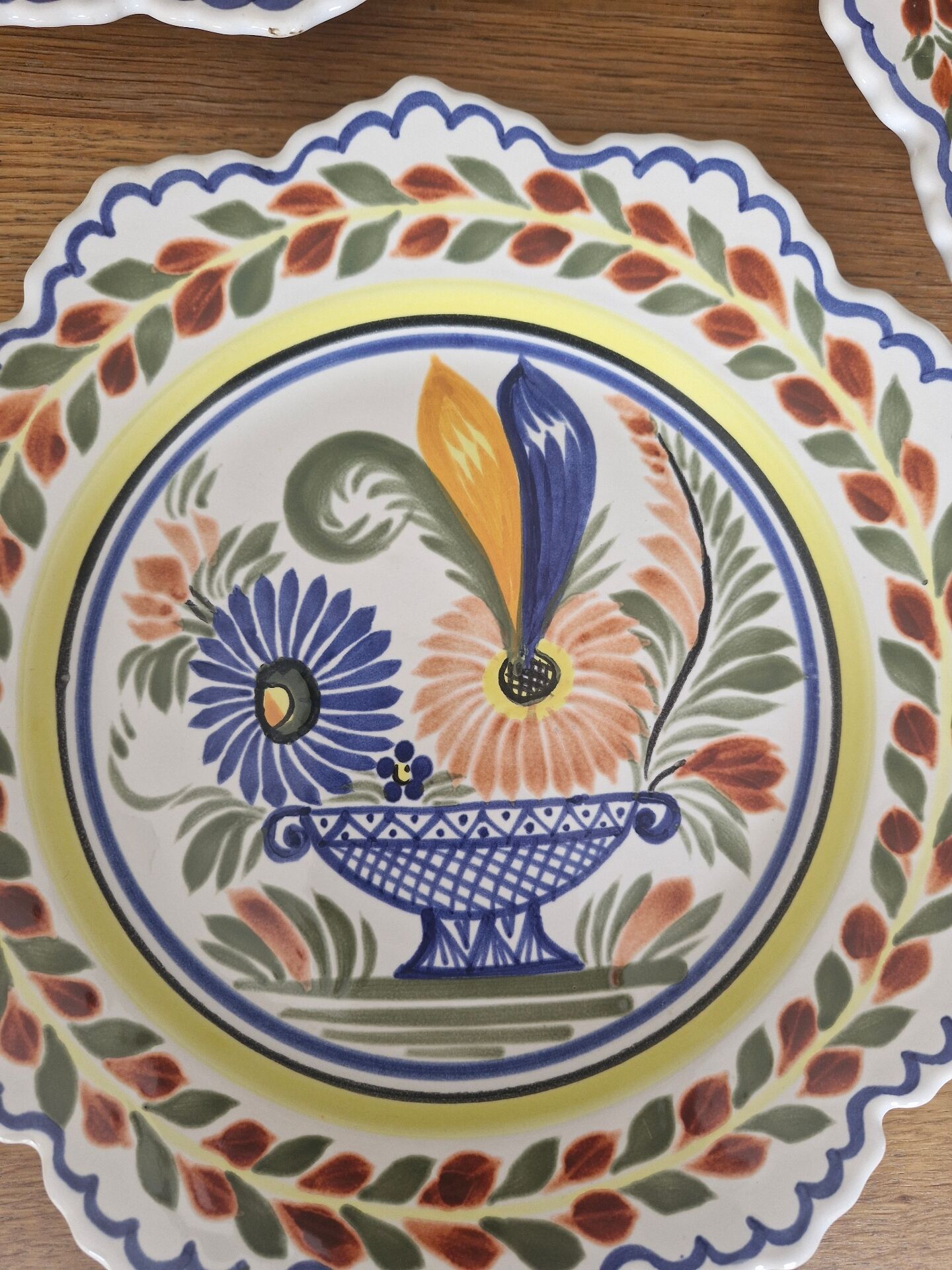 Set of 6 Breton plates
