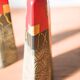 Pair of 1980s-90s Terracotta Vases – Geometric and Textured Design