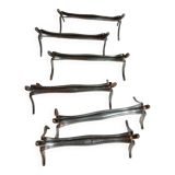6 silver knife holders