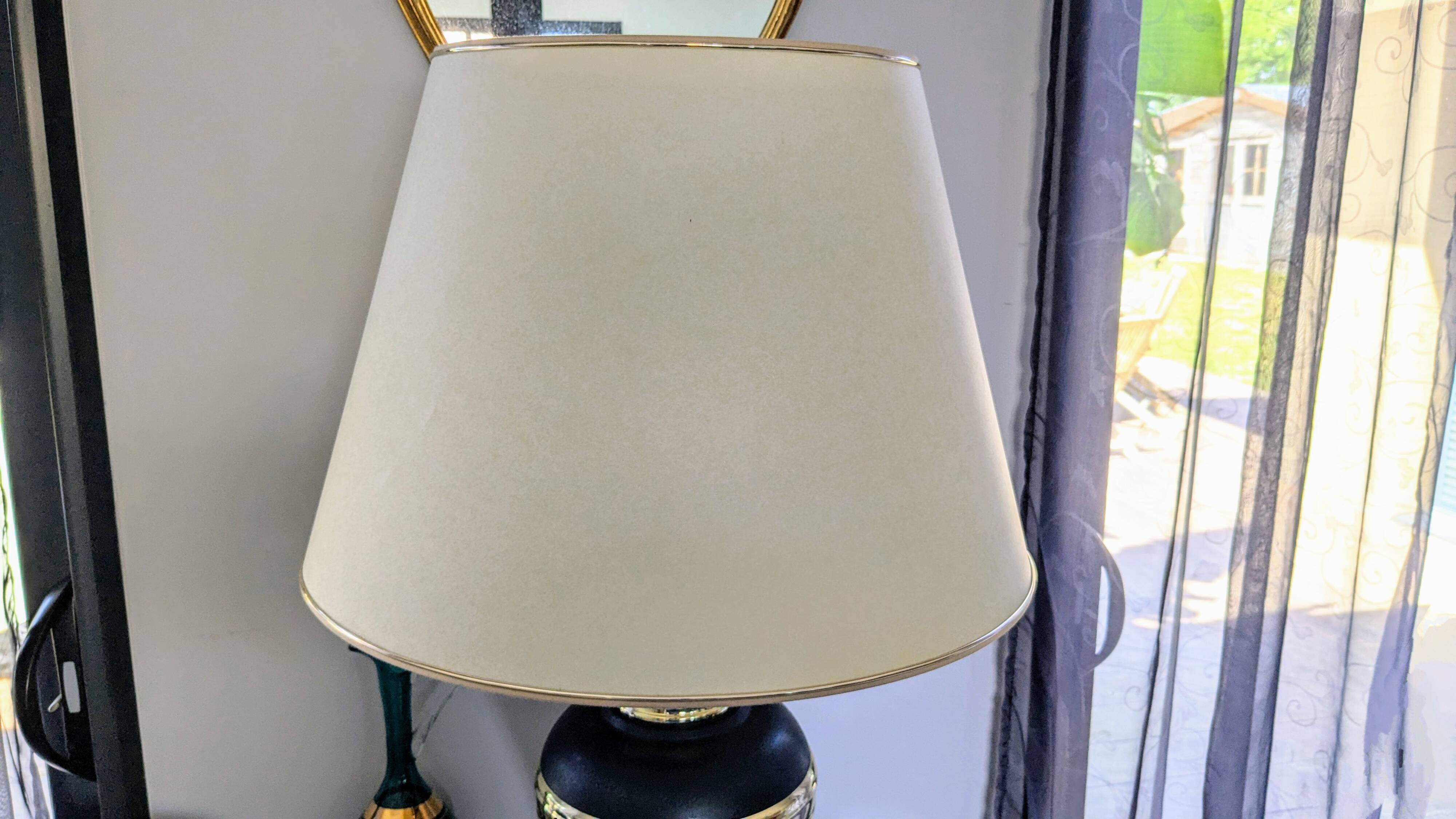 Vintage black and brass living room lamp