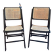 Folding cane chairs