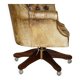 Fauteuil de directeur Chesterfield en cuir aniline