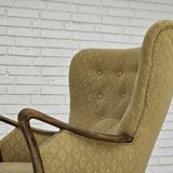 1960s, Danish armchair by Slagelse Møbelværk, model 157, velour.