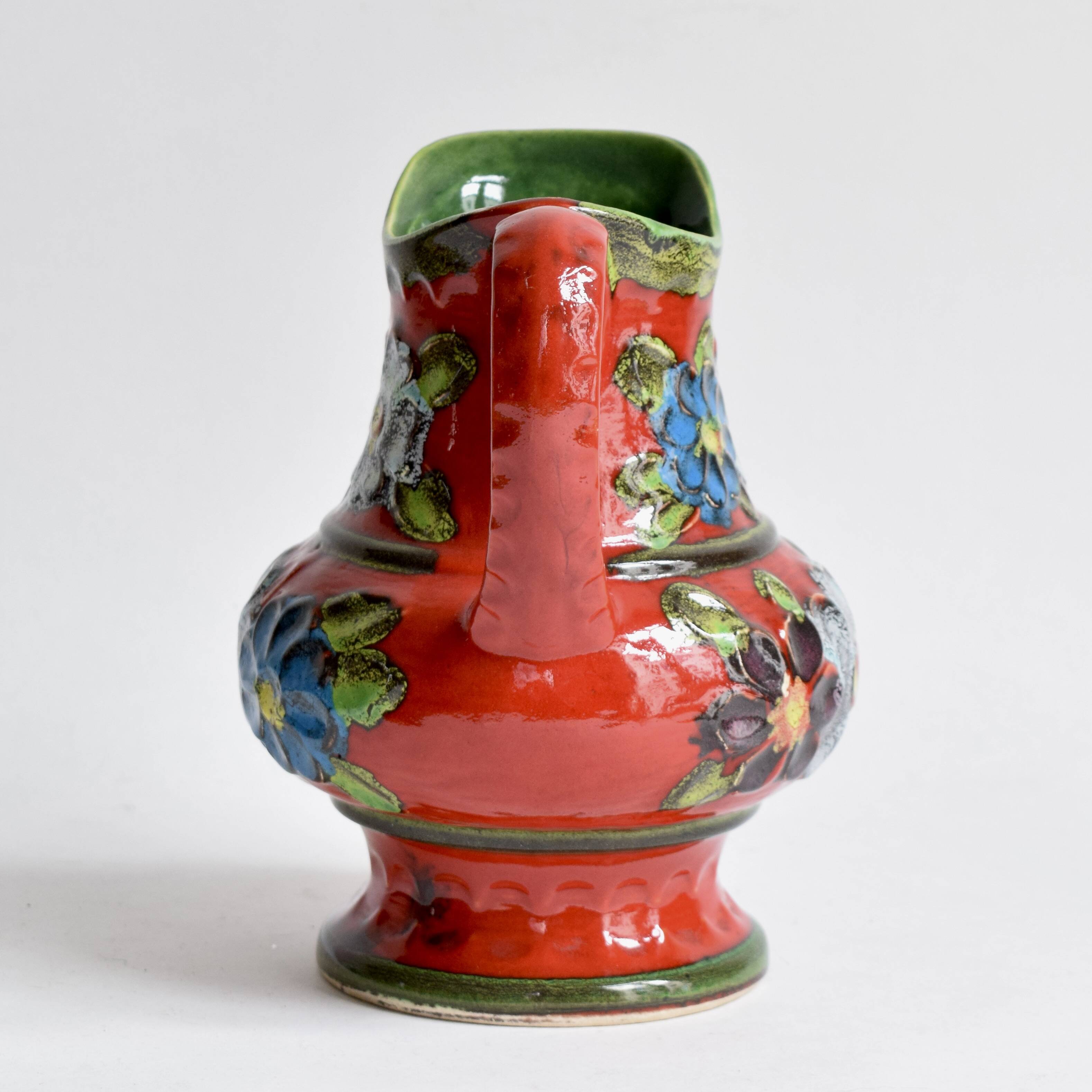 Bay Keramik - Vintage pitcher model 99 20 - Floral decor - Made in West Germany