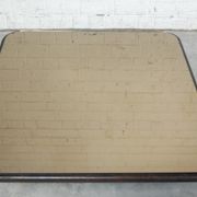 Table basse plateau miroir et cuir