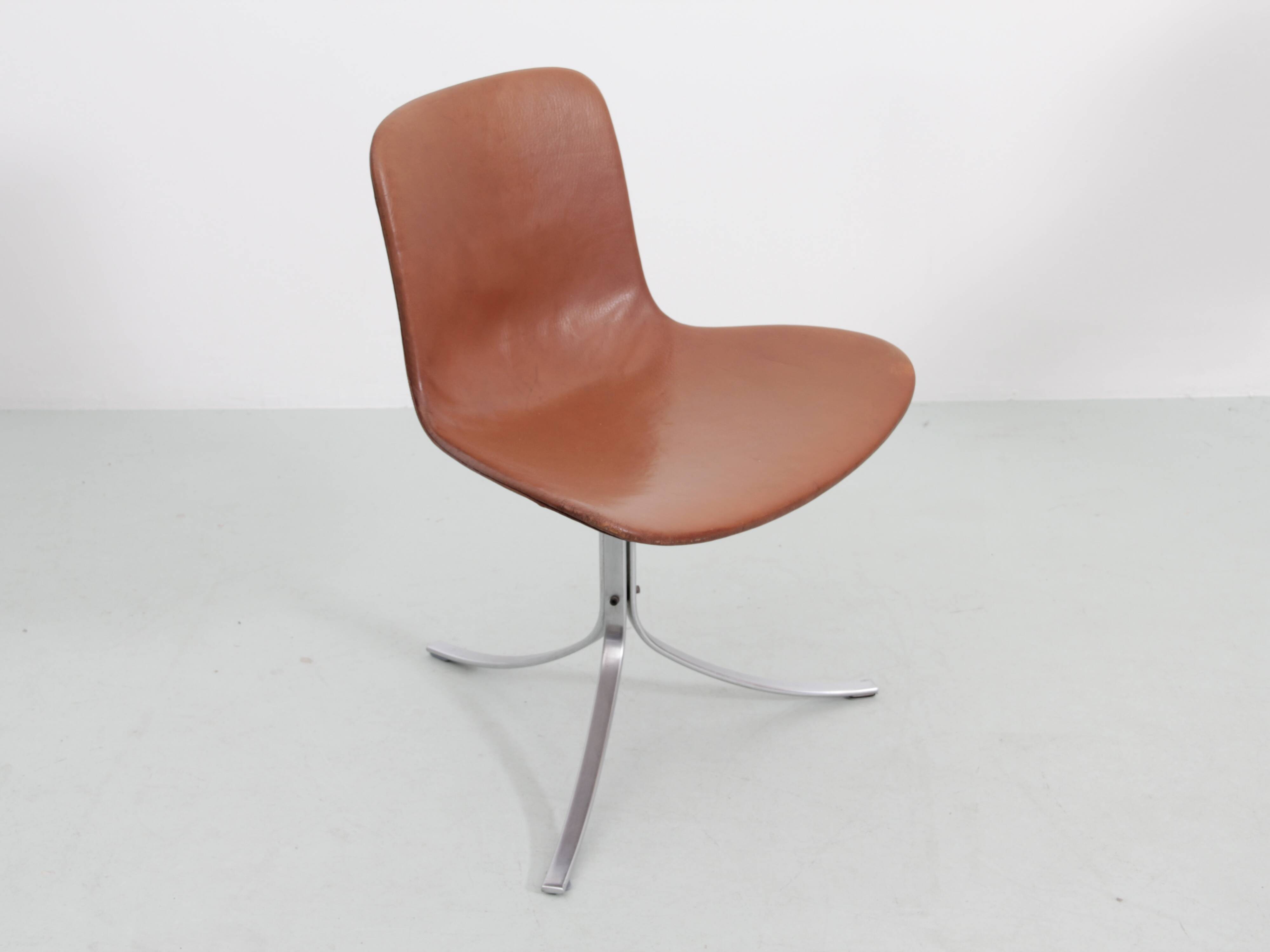 Set of 4 Scandinavian chairs model PK9 original edition K. Christiansen