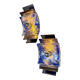 Pair of Murano Mazzega blue & clear glass wall sconces, Italy, 1970s