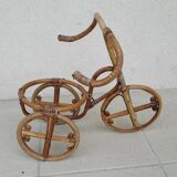 Porte-plante rotin