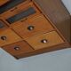 English Haberdashery Shop Cabinet with Glass Fronted Drawers, Circa 1930s