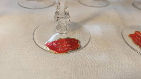 Service de 6 verres à vin et carafe en Cristal de Lorraine - Modèle Gérard