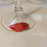 Set of 6 wine glasses and carafe in Lorraine Crystal - Gérard Model