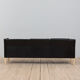 Mogens Hansen black aniline 3 seater sofa from the 70s.