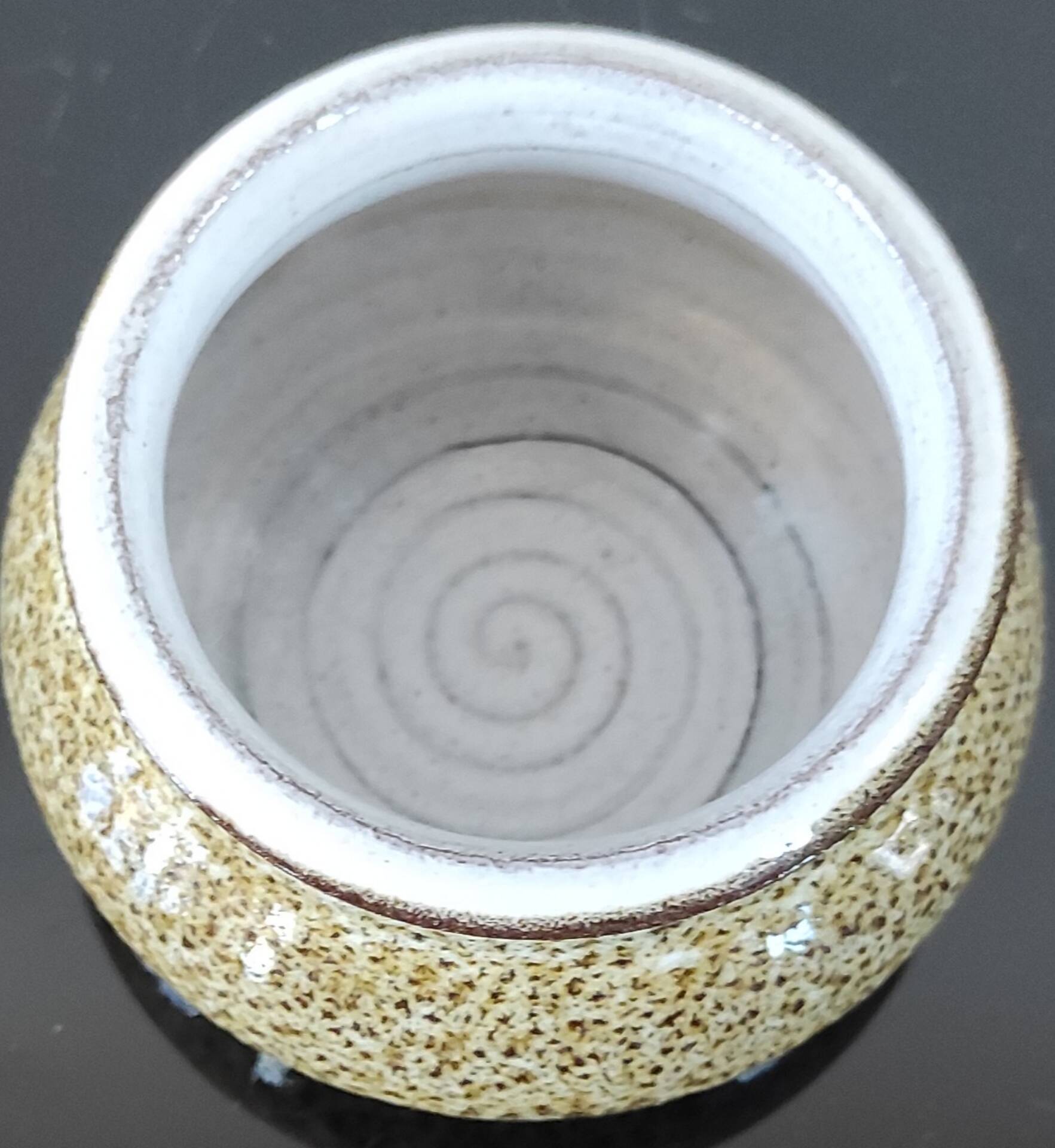 Petit pot vintage en grès émaillé scandinave