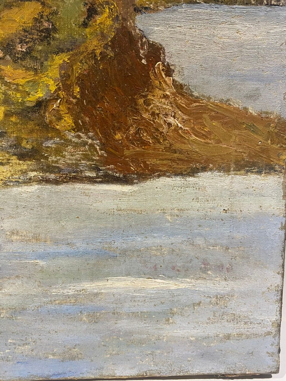 Tableau ancien , paysage breton xx siècle