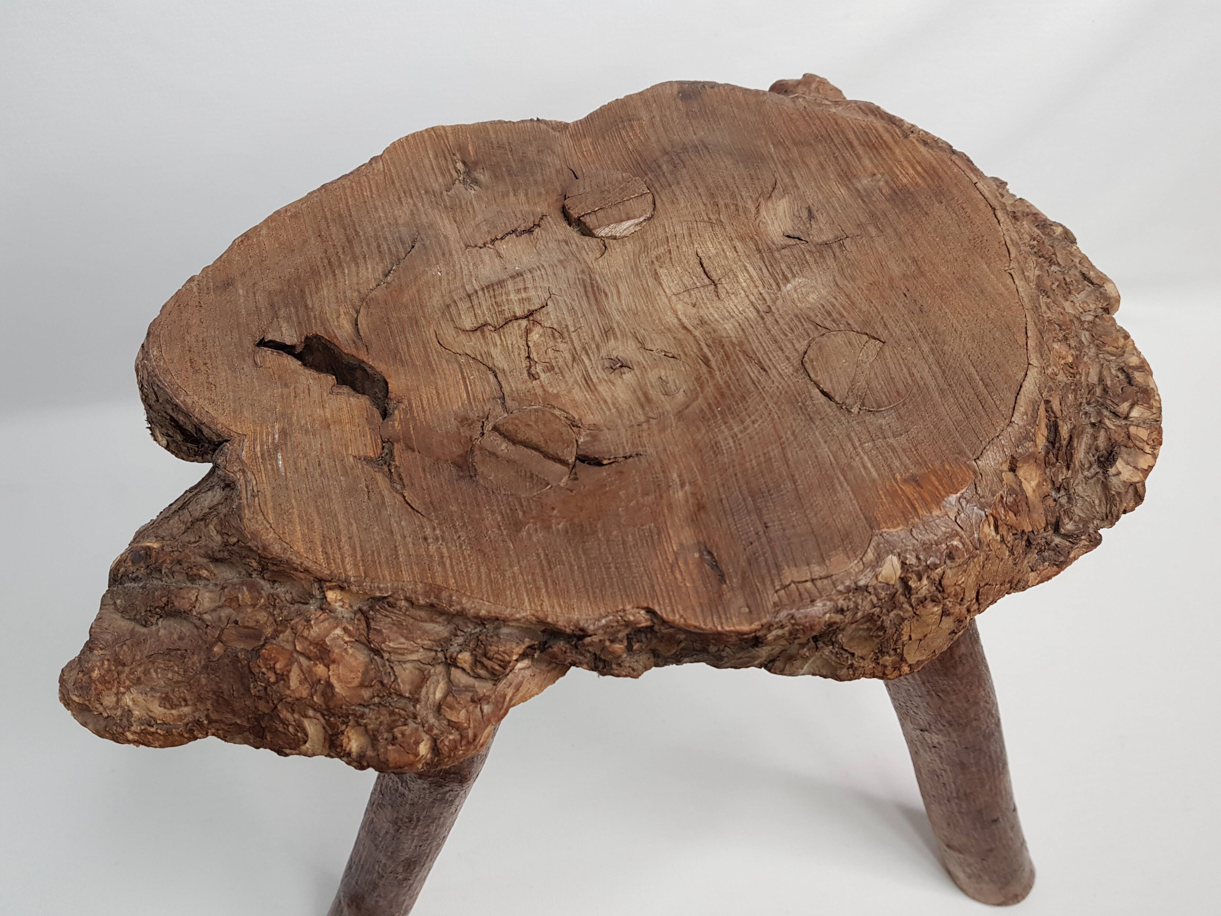 Brutalist tripod stool