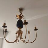 Pineapple chandelier from the 70'S in brass