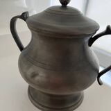 Pewter sugar bowl