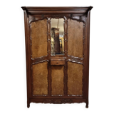 Large coat rack in Louis XV style, made of walnut and elm burl.