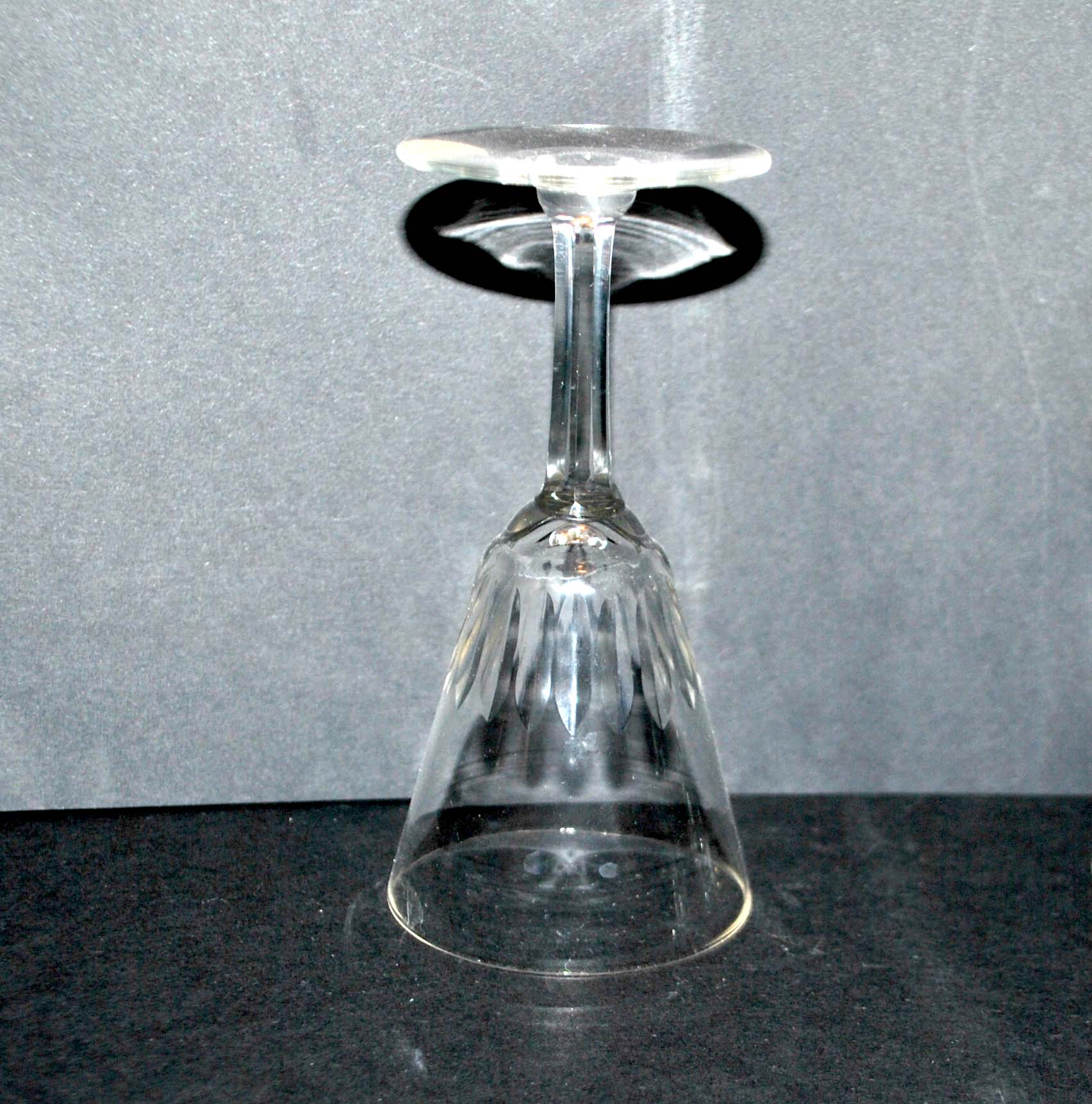 Series of 6 antique wine glasses in blown glass from meisenthal 1900 12.5 cm