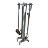 Fireplace set "Jean Paul Créations" signed, 1970